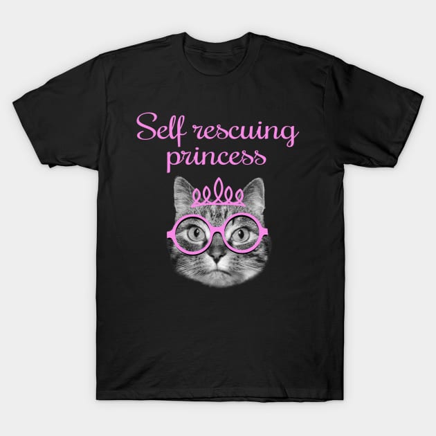 Self rescuing princess T-Shirt by Purrfect